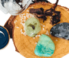 Detail of Prayer crystals for spiritual communication when heaven feels silent