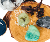 Detail of Prayer crystals for spiritual communication when heaven feels silent
